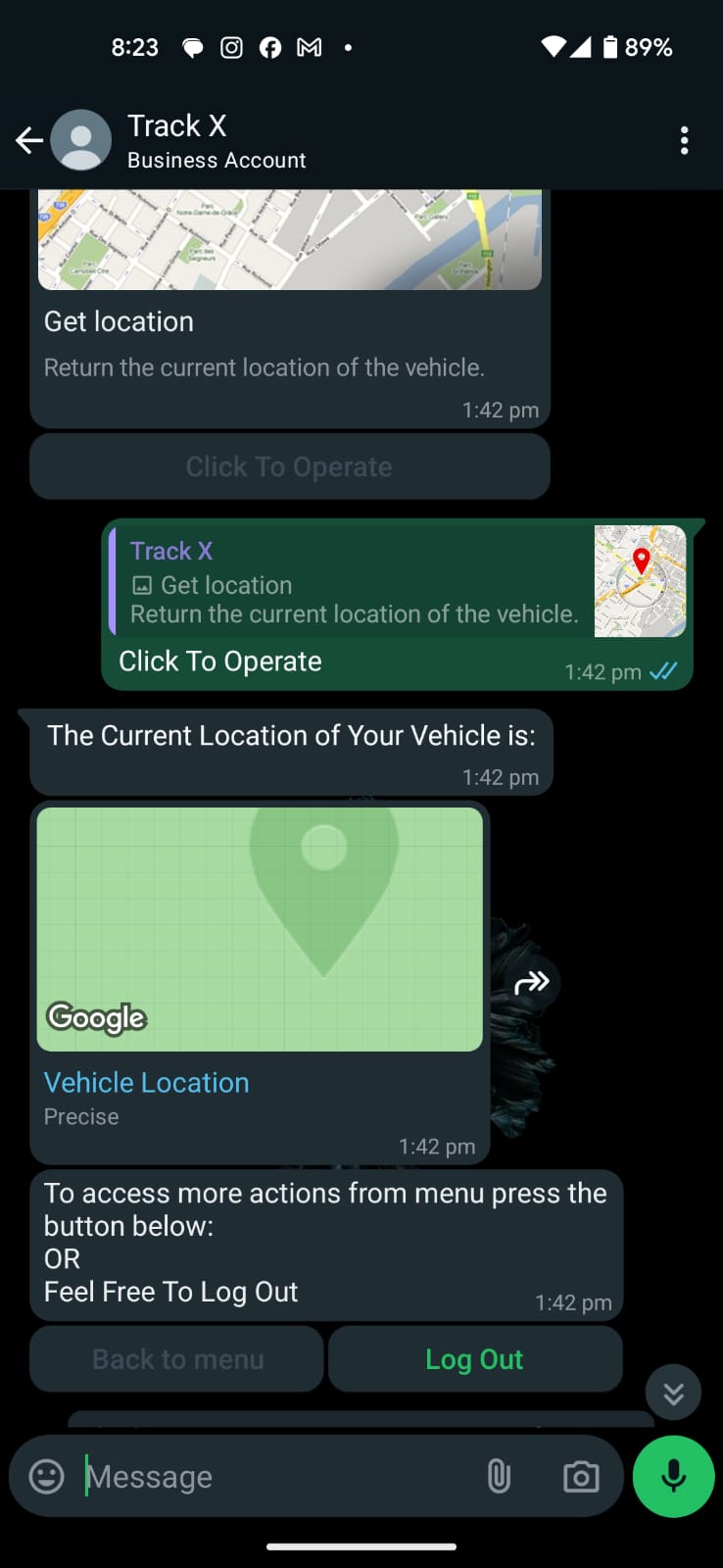 TrackX – WhatsApp Vehicle Tracking & Control System thumbnail 4