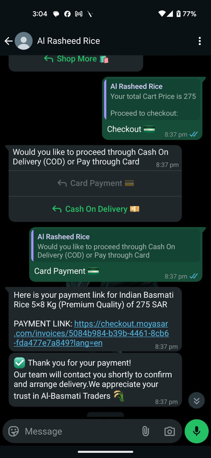 Rice Store WhatsApp Bot thumbnail 7