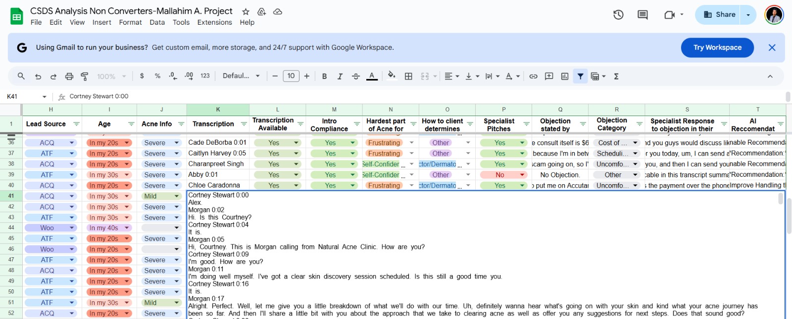 AI-Powered Call Transcript Insight Extraction & Sheets Integration thumbnail 2